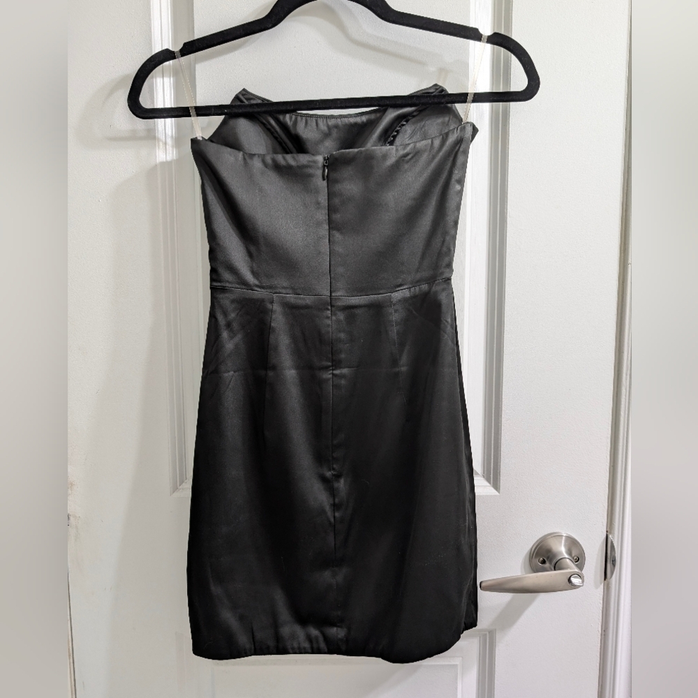 Babyboo Nataliah Satin Mini Dress - Black, XS - Picture 4 of 4